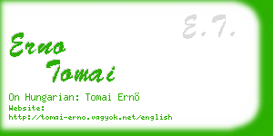 erno tomai business card
